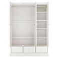 Ashby White Wardrobe - 3 Door Combi