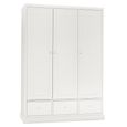 Ashby White Wardrobe - 3 Door Combi