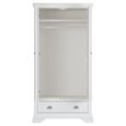Hampstead White Wardrobe - 2 Door Combi