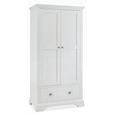 Hampstead White Wardrobe - 2 Door Combi