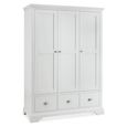 Hampstead White Wardrobe - 3 Door - 3 Drawer