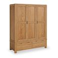 Bergen Wardrobe - 3 Door - 2 Drawer - Oak