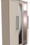 Beverley Cashmere 3 Door Tall Triple Wardrobe - 1 Mirror