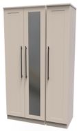 Beverley Cashmere 3 Door Tall Triple Wardrobe - 1 Mirror
