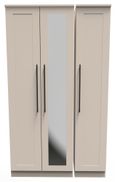 Beverley Cashmere 3 Door Tall Triple Wardrobe - 1 Mirror