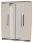 Beverley Cashmere 4 Door Tall Mirror Wardrobe