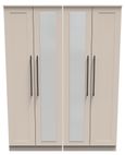 Beverley Cashmere 4 Door Tall Mirror Wardrobe