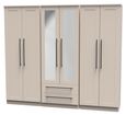 Beverley Cashmere 6 Door Tall Mirror Combi Wardrobe