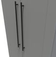Beverley Grey 2 Door Plain Tall Wardrobe