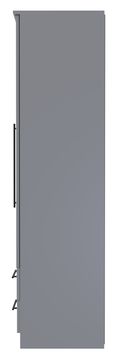 Beverley Grey 3 Door Tall Combi Wardrobe - 1 Mirror