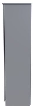 Beverley Grey 3 Door Tall Triple Wardrobe - 1 Mirror