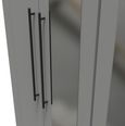 Beverley Grey 4 Door Tall Mirror Wardrobe