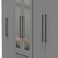 Beverley Grey 6 Door Tall Mirror Combi Wardrobe