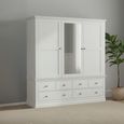 Bordeaux Combi Wardrobe - 3 Door - Cotton