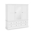 Bordeaux Combi Wardrobe - 3 Door - White