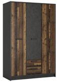 Brooklyn Rustic 3 Door 2 Drawer Wardrobe