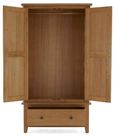 Burford Double Wardrobe - 2 Door - 1 Drawer - Oak