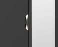 Camden Black Gloss 2 Door Tall Wardrobe - 1 Mirror