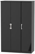 Camden Black Gloss 3 Door Triple Wardrobe