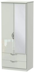 Camden Cashmere 2 Door Combi Wardrobe - 1 Mirror