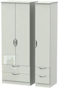 Camden Cashmere 3 Door Tall Triple Wardrobe - 4 Drawers