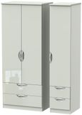 Camden Cashmere 3 Door Triple Wardrobe - 4 Drawers
