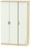 Camden Cashmere and Oak Effect 3 Door Triple Wardrobe