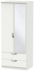 Camden Grey 2 Door Combi Wardrobe - 1 Mirror