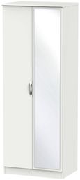 Camden Grey 2 Door Tall Wardrobe - 1 Mirror