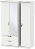Camden Grey 3 Door Combi Wardrobe - 1 Mirror and LHF 2 Drawers