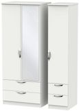 Camden Grey 3 Door Combi Wardrobe - 1 Mirror