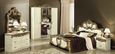 Barocco Wardrobe - 4 Door - with Mirrors - Ivory and Gold