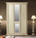 Siena Wardrobe - 3 Door - with Mirror - Ivory