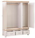 Clarion Wardrobe - 3 Door - Combi - Oak and Grey