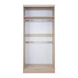 Clearance - Knightsbridge White Gloss 2 Door Sliding Wardrobe - FSS16031