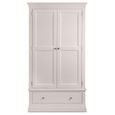 Clermont Double Wardrobe - 2 Door - 1 Drawer - Soft Grey