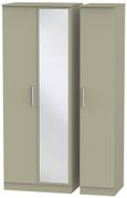 Contrast Mushroom 3 Door Triple Wardrobe - 1 Mirror