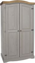 Corona Grey Mexican Pine 2 Door Wardrobe