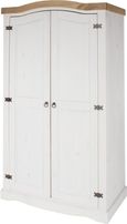 Corona White Mexican Pine 2 Door Wardrobe