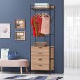 Craven Light Oak 4 Drawer Open Wardrobe