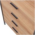 Craven Light Oak 4 Drawer Open Wardrobe