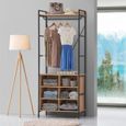 Craven Light Oak Open Wardrobe with Storage