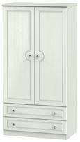 Crystal Cashmere 2 Door 2 Drawer Double Wardrobe - H 182.5cm