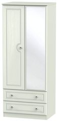 Crystal Cashmere 2 Door 2 Drawer Mirror Wardrobe - 1 Mirror