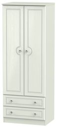 Crystal Cashmere 2 Door 2 Drawer Tall Wardrobe