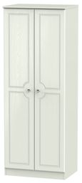Crystal Cashmere 2 Door Plain Tall Wardrobe