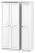 Crystal White 3 Door Tall Triple Wardrobe