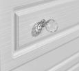 Crystal White 3 Door Triple Wardrobe - 4 Drawers