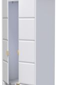 Cube White 2 Door 2 Drawer Tall Wardrobe
