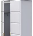 Cube White 2 Door Plain Tall Wardrobe